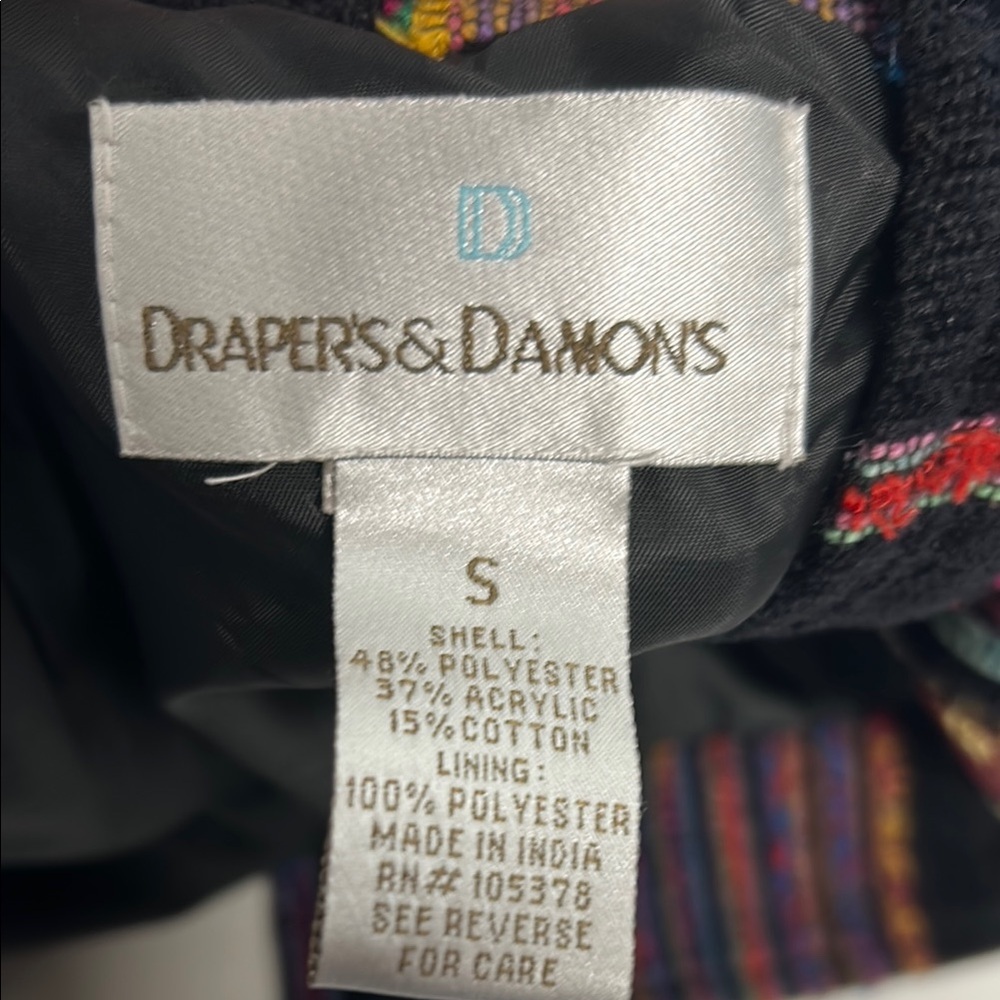 Colorful Patchwork Jacket Size Small Vintage - image 5